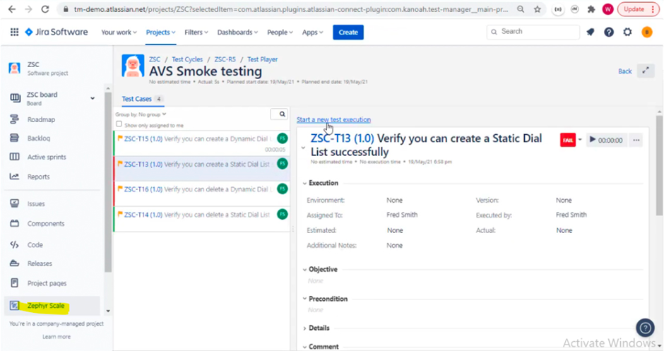 JIRA and Zephyr Scale Integration